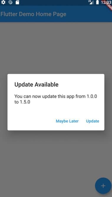 Version Update Alert - Feature Screenshot